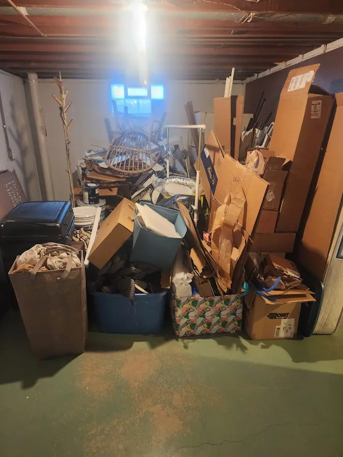 Roll-off dumpster container at job site for Cleanout Dumpster Rental in Bunker Hill Village